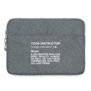 Yoga Teacher Definition - Laptop bag 15" - heather grey - Front