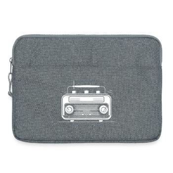 Dessin de radio rétro - Sacoche pour ordinateur portable 15 pouces - gris chiné - Devant