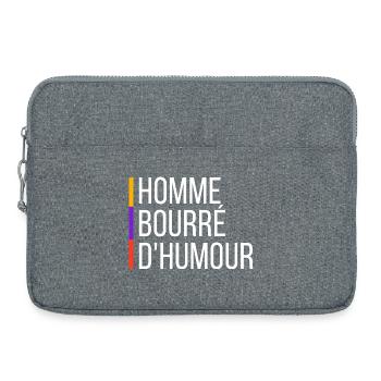 Ein Mann voller Humor - Laptoptasche 15" - Grau meliert - Vorne