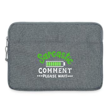 sarkastisch lustig Sarkasmus - Laptoptasche 15" - Grau meliert - Vorne