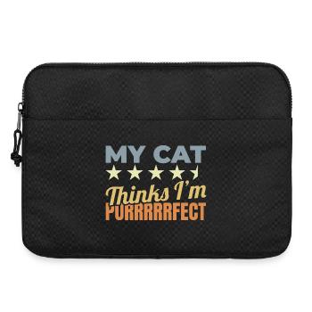 My Cat Thinks I'm Purrrrrfect - Laptop bag 15" - black - Front