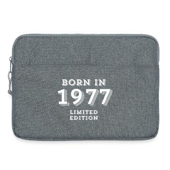 born in 1977, année de naissance, 1977 - Sacoche pour ordinateur portable 15 pouces - gris chiné - Devant
