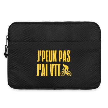 J'peux pas j ai VTT - Sacoche pour ordinateur portable 15 pouces - noir - Devant