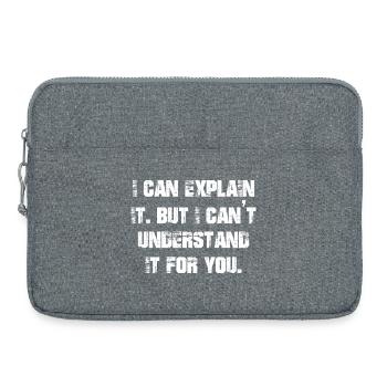 I can explain it but I can't understand it for you - Laptoptasche 15" - Grau meliert - Vorne