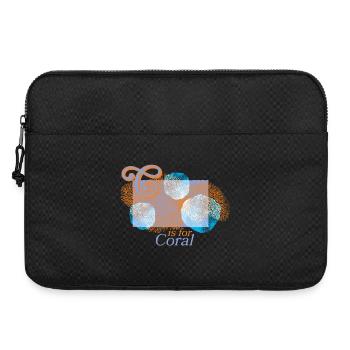 Korallenmagie im Fokus - Laptoptasche 15" - Schwarz - Vorne