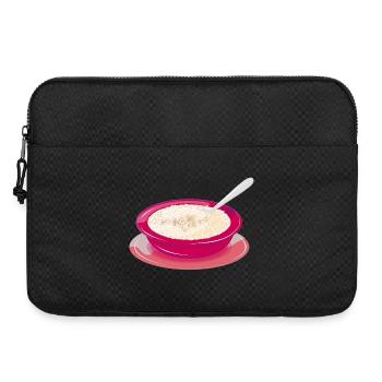 Riz au lait dans une assiette lumineuse – un motif de friandise sucrée - Sacoche pour ordinateur portable 15 pouces - noir - Devant