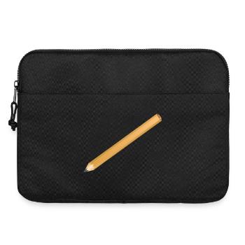 Schlichtes Bleistift Motiv – klassisch und kreativ - Laptoptasche 15" - Schwarz - Vorne