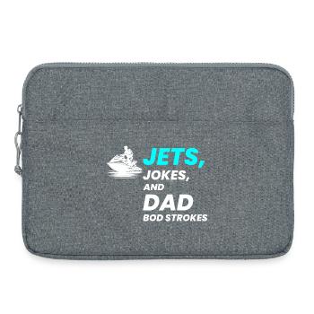 Jets-Witze und Dad Bod Strokes - Laptoptasche 15" - Grau meliert - Vorne