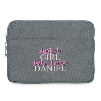 Inspirierendes mädchenhaftes Zitat-Design - Laptoptasche 15" - Grau meliert - Vorne