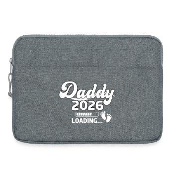 Papa 2026 Chargement Pieds De Bébé Illustration - Sacoche pour ordinateur portable 15 pouces - gris chiné - Devant