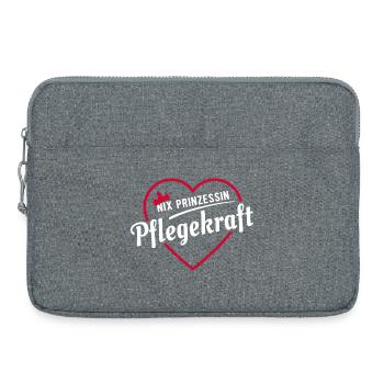 Nix Prinzessin - Pflegekraft - Geschenk - Laptoptasche 15" - Grau meliert - Vorne
