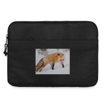 Fox in the Snow Watercolor - Laptop bag 15" - black - Front