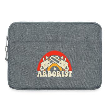 Baumpfleger Holzarbeiter Waldarbeiter Geschenk - Laptoptasche 15" - Grau meliert - Vorne