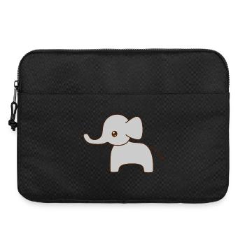 Sanfter grauer Elefant Skizze - Laptoptasche 15" - Schwarz - Vorne