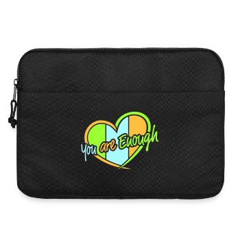 You Are Enough Self Love Motivational Quote - Laptop bag 15" - black - Front