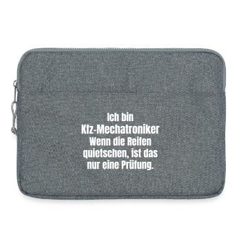 Déclaration d’essai de pneus d’un technicien en mécatronique automobile - Sacoche pour ordinateur portable 15 pouces - gris chiné - Devant