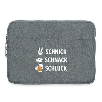 Schnich Schnack Schluck - Mème drôle de la boisson - Sacoche pour ordinateur portable 15 pouces - gris chiné - Devant