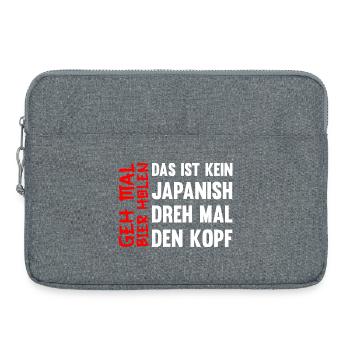Geh Mal Bier Holen Humor Bierfans Pils Freibier - Laptoptasche 15" - Grau meliert - Vorne