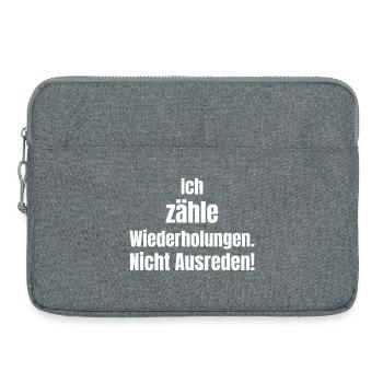 I count repetitions – no excuses - Laptop bag 15" - heather grey - Front