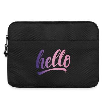 Bonjour à l’écriture joyeuse en dégradé - Sacoche pour ordinateur portable 15 pouces - noir - Devant