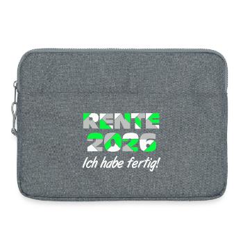 Rente 2026 , ich habe fertig - Laptoptasche 15" - Grau meliert - Vorne