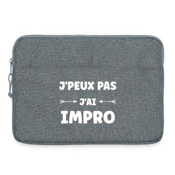 Ich kann nicht. Ich improvisiere. - Laptoptasche 15" - Grau meliert - Vorne
