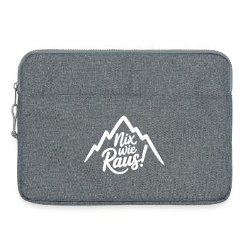 Let's get out: Where freedom begins in the mountains - Laptop bag 15" - heather grey - Front