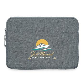 Honeymoon Just Married Gift Couples - Laptop bag 15" - heather grey - Front