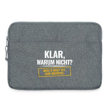 Sure, why not? Sarcastic saying - Laptop bag 15" - heather grey - Front