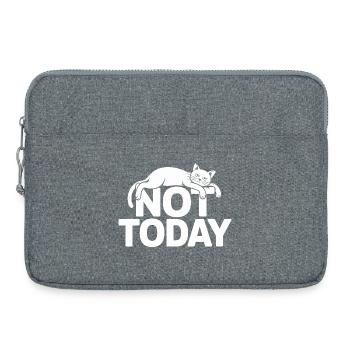 Cat Saying Not Today Office Cat Home Office Cat - Laptop bag 15" - heather grey - Front