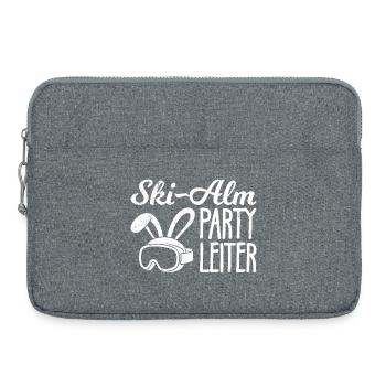 Skifahrer SKI-ALM PARTY LEITER LUSTIG - Laptoptasche 15" - Grau meliert - Vorne