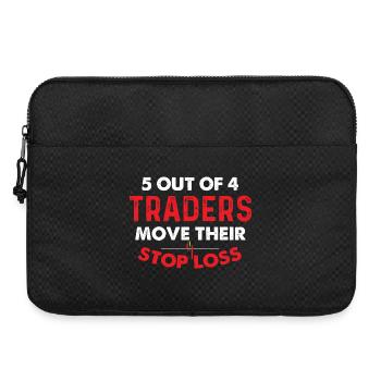 5 von 4 Händlern bewegen sich mit Stop-Loss-Humor - Laptoptasche 15" - Schwarz - Vorne