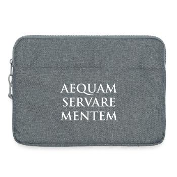 Aequam servare mentem Lateinisches MottoT-Shirt - Laptoptasche 15" - Grau meliert - Vorne