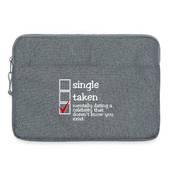 Mentally dating a celebrity (dark) - Laptop bag 15" - heather grey - Front