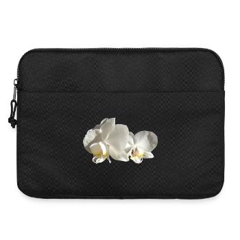 Orchidée blanche - Sacoche pour ordinateur portable 15 pouces - noir - Devant