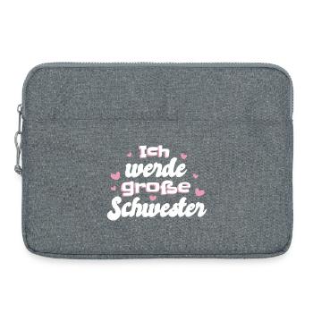 Liebevolle Schwester Botschaft - Laptoptasche 15" - Grau meliert - Vorne