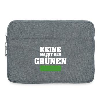 Anti Grüne Gegen die Grünen Keine Macht den Grünen - Laptoptasche 15" - Grau meliert - Vorne