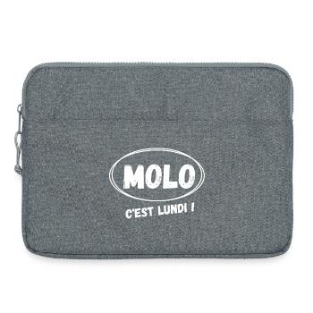 travail, travail humour, pas du matin - Sacoche pour ordinateur portable 15 pouces - gris chiné - Devant