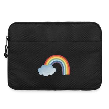 Météo arc-en-ciel coloré avec nuage - Sacoche pour ordinateur portable 15 pouces - noir - Devant