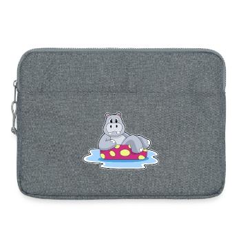Nilpferd kleines Boot - Laptoptasche 15" - Grau meliert - Vorne