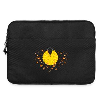 bright yellow lantern buzzing with butterflies - Laptop bag 15" - black - Front