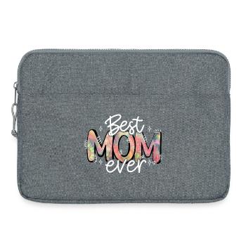 geschenk muttertag liebe mama best mum ever - Laptoptasche 15" - Grau meliert - Vorne