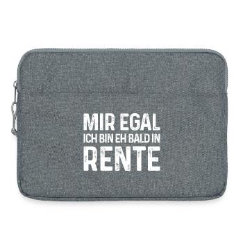 Mir egal Ich bin eh bald in Rente - Laptoptasche 15" - Grau meliert - Vorne