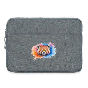 Aquarelle Red Panda Splash - Sacoche pour ordinateur portable 15 pouces - gris chiné - Devant