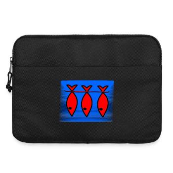 FISH. SARDINE. APRIL FOOL. SEA. OCEAN - Laptop bag 15" - black - Front