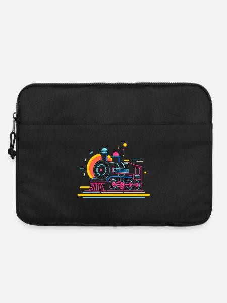 Eisenbahn Karikatur - Laptoptasche 15" - Schwarz
