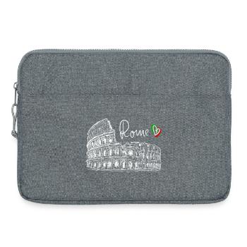 Rom Landmark Line Art T-Shirt - Laptoptasche 15" - Grau meliert - Vorne