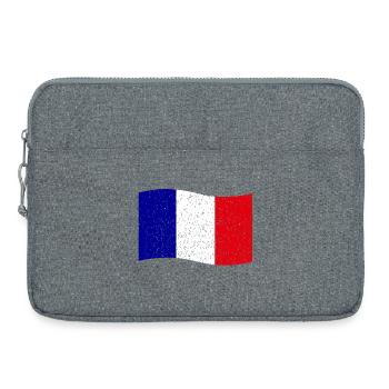 vintage French flag - Laptop bag 15" - heather grey - Front