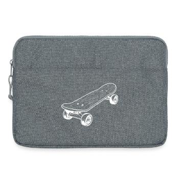 Skateboard Skizze - Laptoptasche 15" - Grau meliert - Vorne
