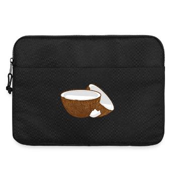 Kokosnusshälften – Tropisches Fruchtmotiv - Laptoptasche 15" - Schwarz - Vorne